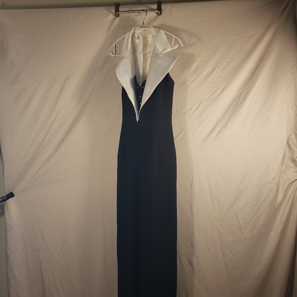 Women's Tonight Black & White Formal Gown - 6